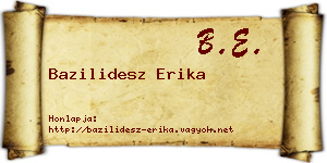 Bazilidesz Erika névjegykártya